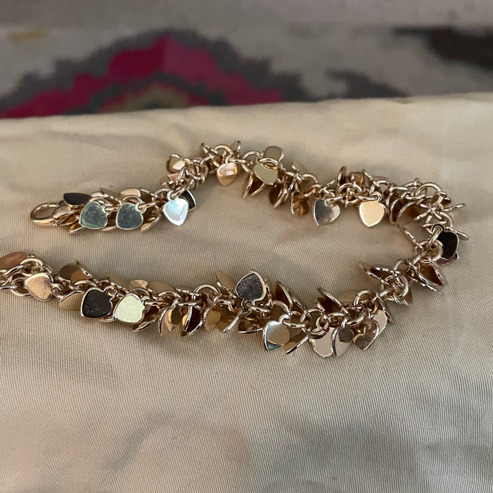 Gold Filled Cluster Heart Bracelet